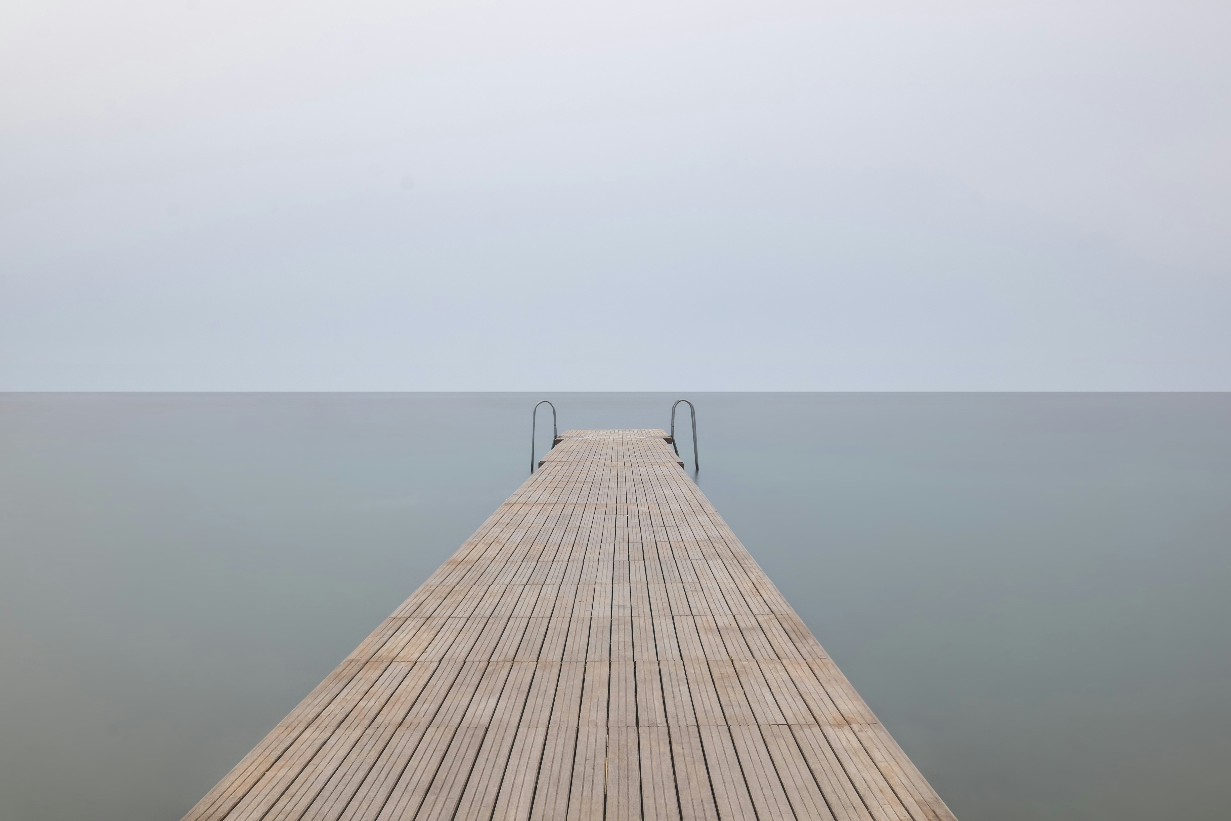 Dock centered in frame over the water